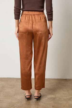 Lilla P - Satin Fly Front Pant / Copper