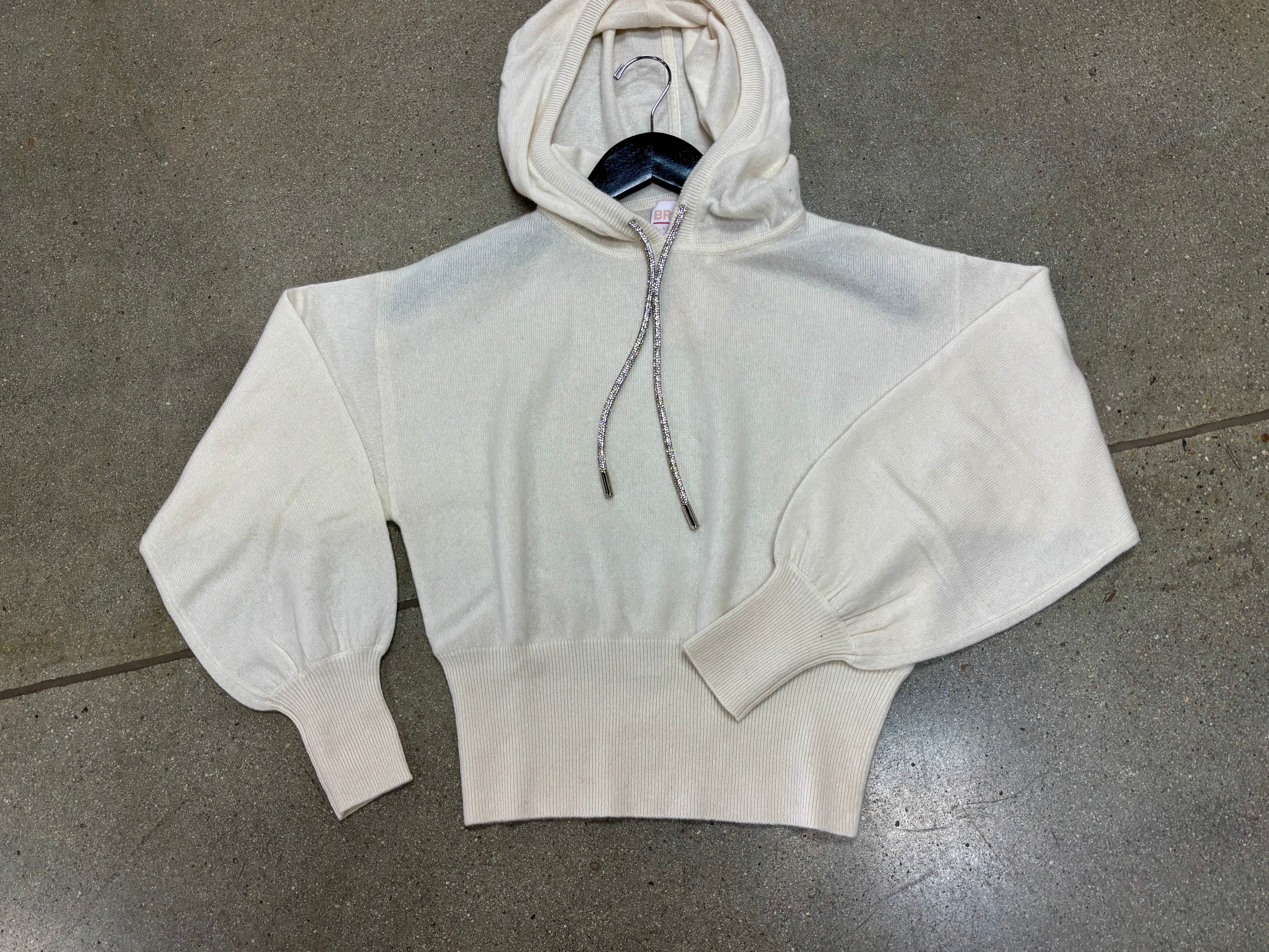 Brodie - Hillary Cashmere Hoodie / Organic White