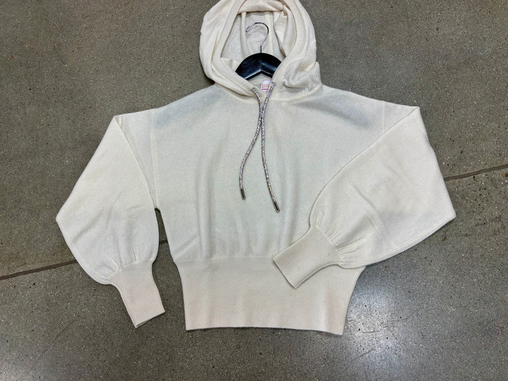 Brodie - Hillary Cashmere Hoodie / Organic White