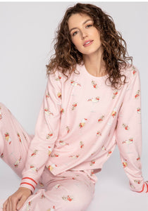 PJ Salvage - Cabins and Cocktails Long Sleeve Top/ Pink Dream