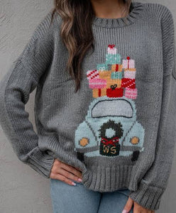Wooden Ships - Wonderful Christmas Crew Sweater / Cement  / FINAL SALE