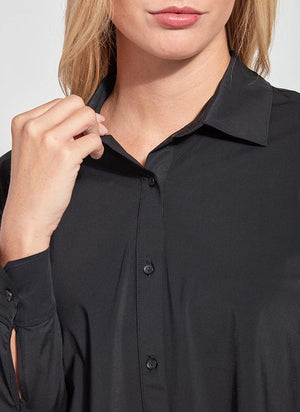 Lysse - Connie Slim Button Down / Black