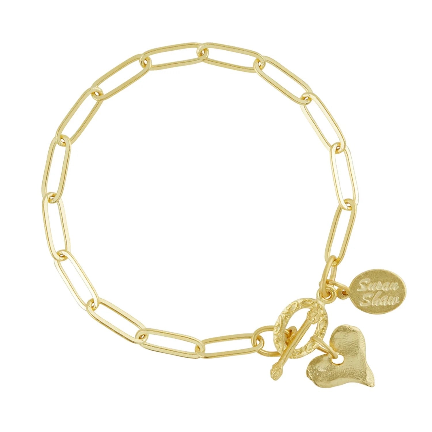 Susan Shaw - Heart Paperclip Bracelet