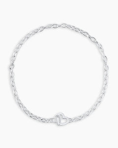 Gorjana - Parker Heart Mini Bracelet / Silver Plated