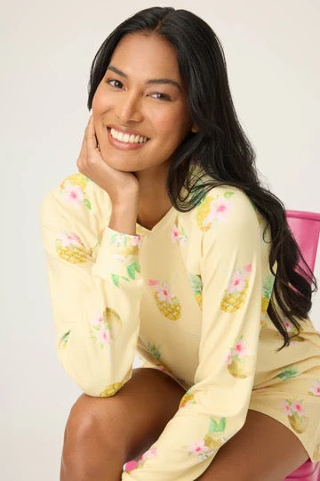 PJ Salvage - Aloha Hour Long Sleeve Top / Pineapple