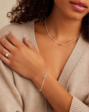 Gorjana - Parker Heart Mini Bracelet / Silver Plated