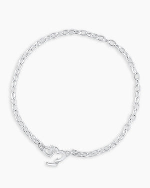 Gorjana - Parker Heart Mini Bracelet / Silver Plated