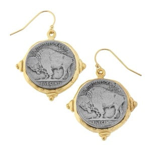 Susan Shaw -Buffalo Nickel Earrings