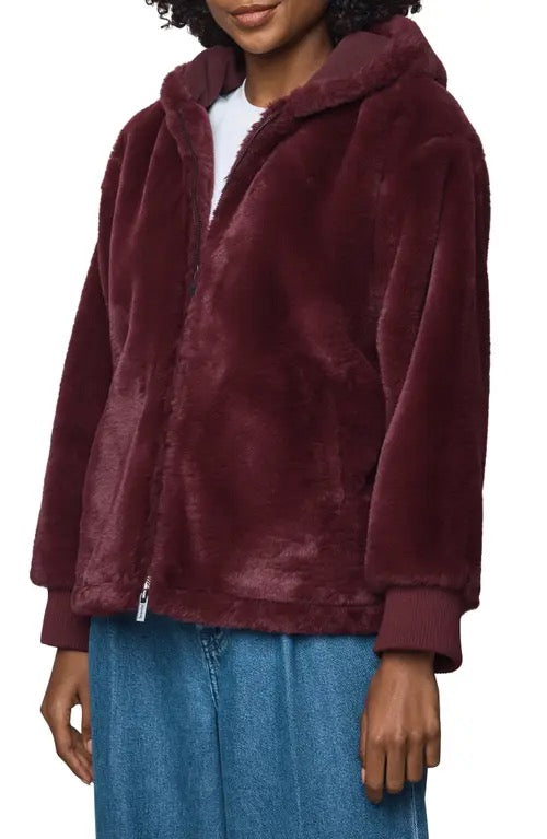 Splendid - Lucia Faux Fur Jacket / Rosewood