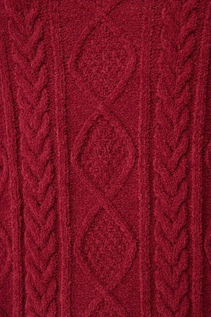 PJ Salvage - Chenille Cozy Cable Quarter Half Zip / Port