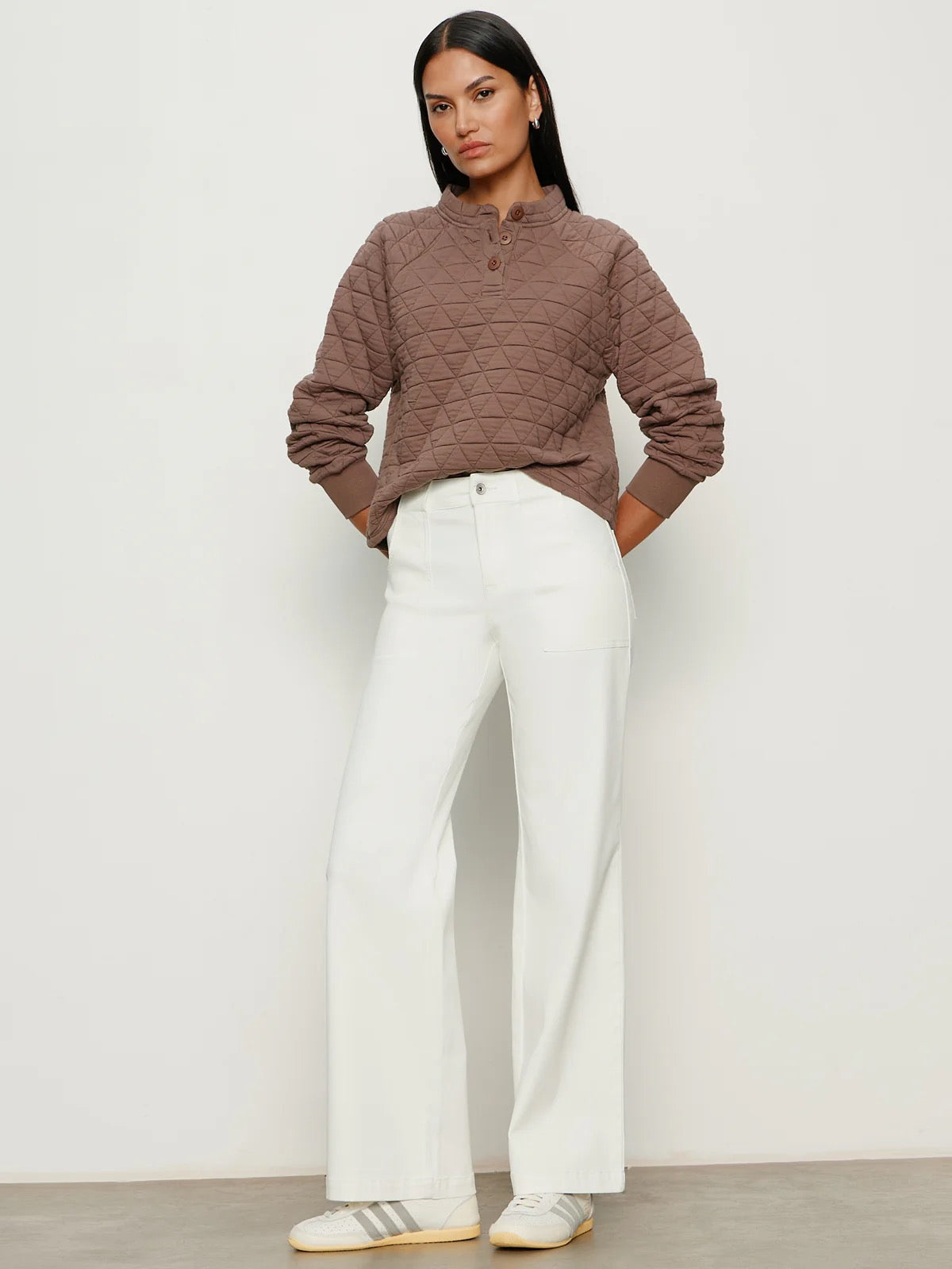 Sanctuary - Quilted Button Popover / Morel