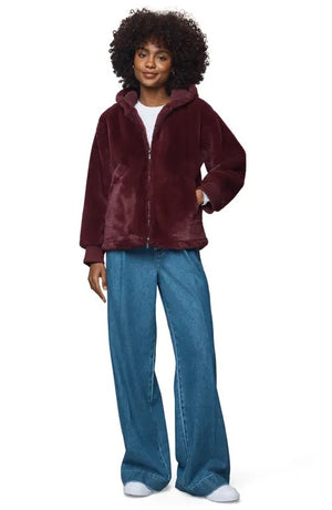 Splendid - Lucia Faux Fur Jacket / Rosewood