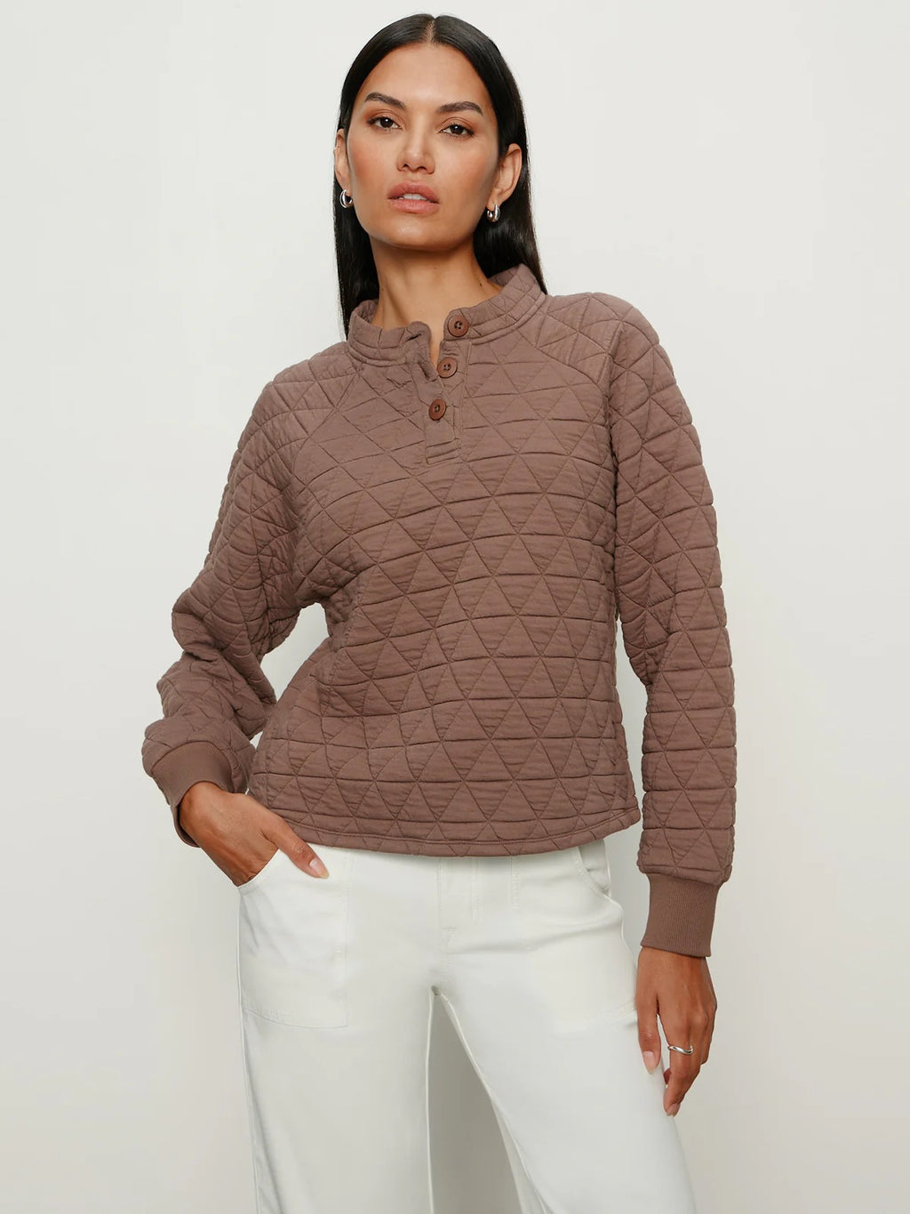 Sanctuary - Quilted Button Popover / Morel