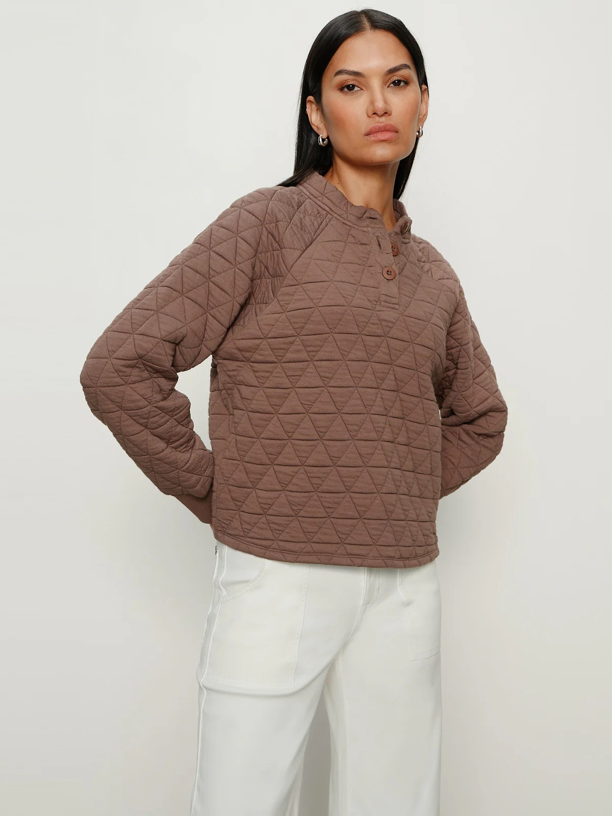 Sanctuary - Quilted Button Popover / Morel