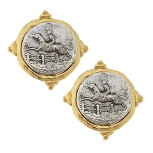 Susan Shaw - Mixed Metal Equestrian Intaglio Studs