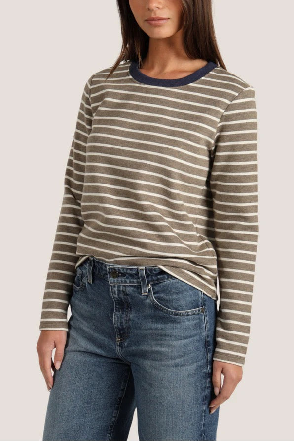 Dylan - Charlie Stripe Crewneck / Olive