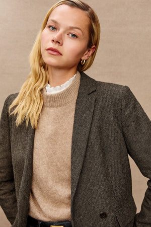 Rails - Jac Blazer / Camel and Black Herringbone