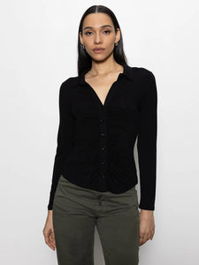 Sanctuary - Dreamgirl Lace Button Up / Black