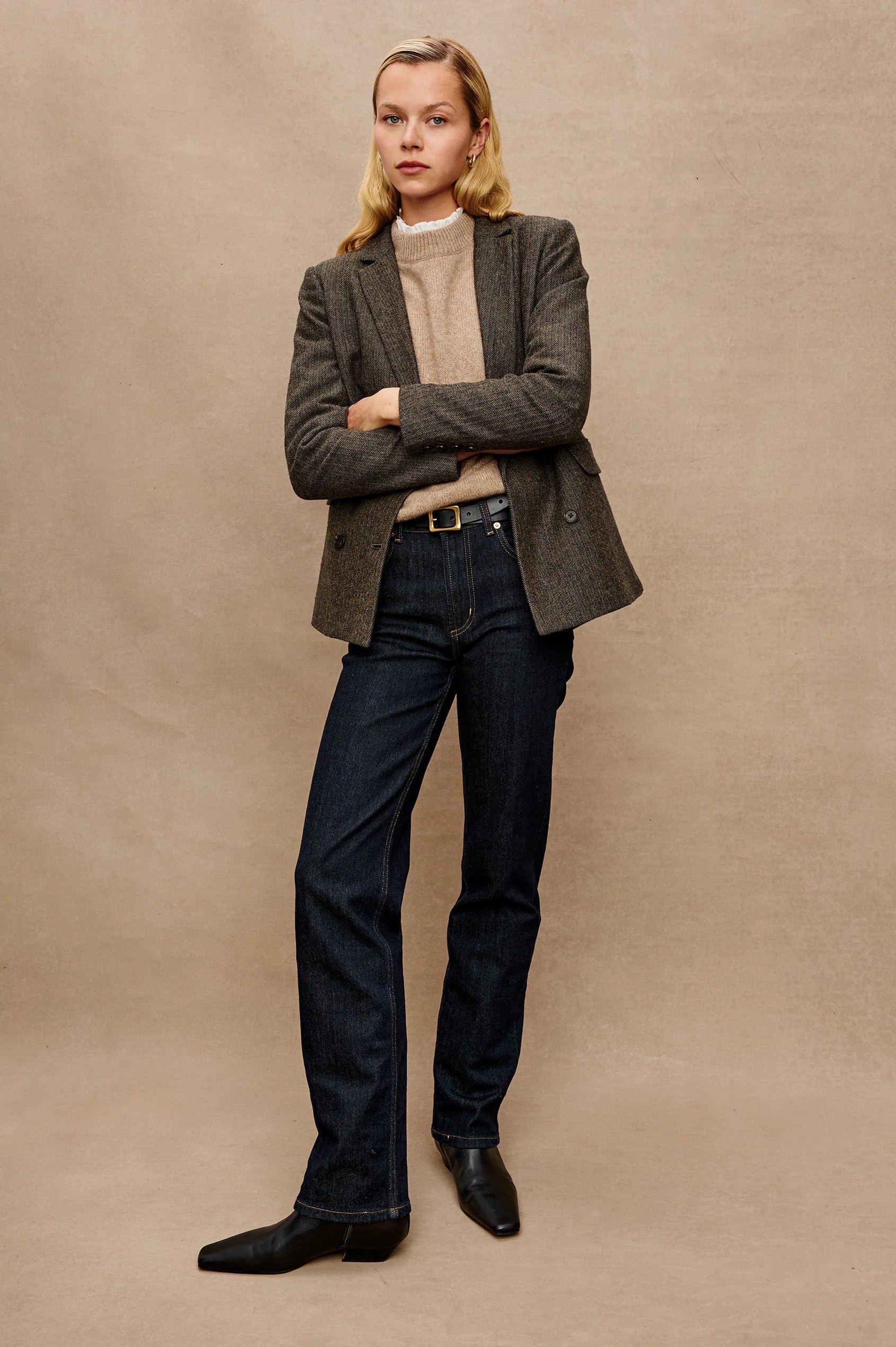 Rails - Jac Blazer / Camel and Black Herringbone