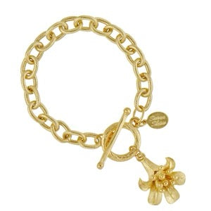 Susan Shaw - Handcast Gold Lily Flower on Chain