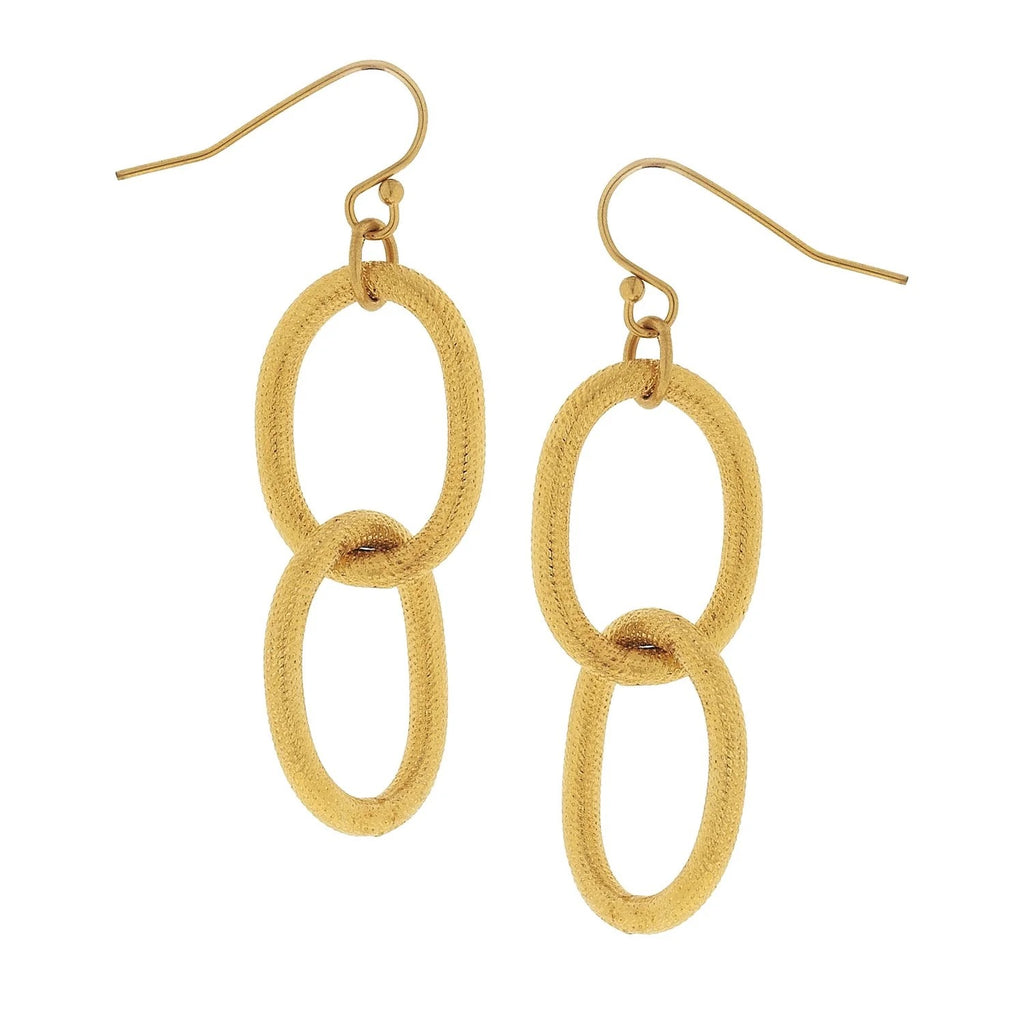 Susan Shaw - Loop Chain Earrings / Gold