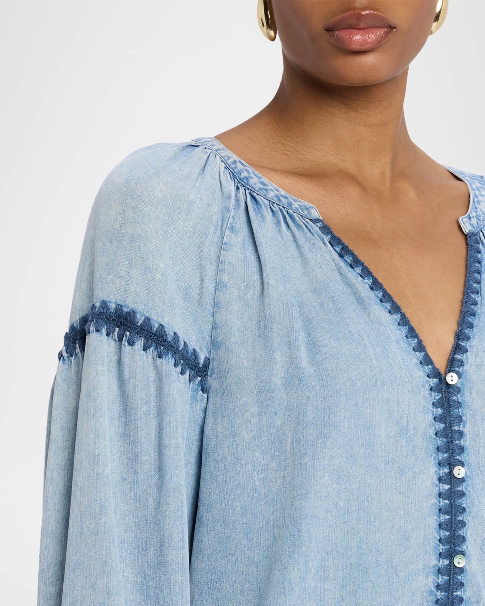 Rails - Toshi Blouse / Medium Cloud Wash