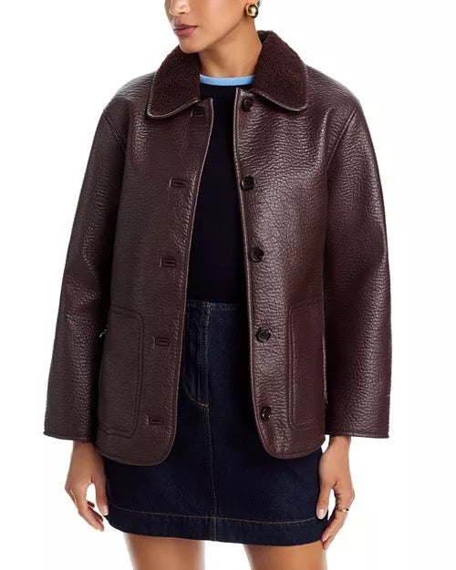 Rails - Luis Faux Leather Jacket / Walnut