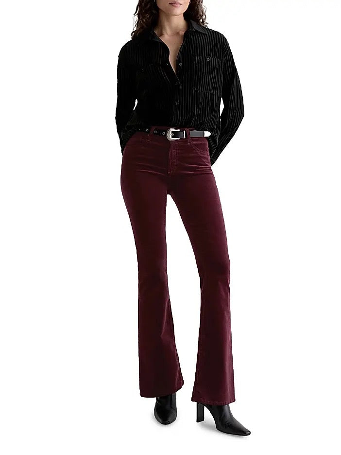 AG - Farrah Velvet Boot Jean / Winery