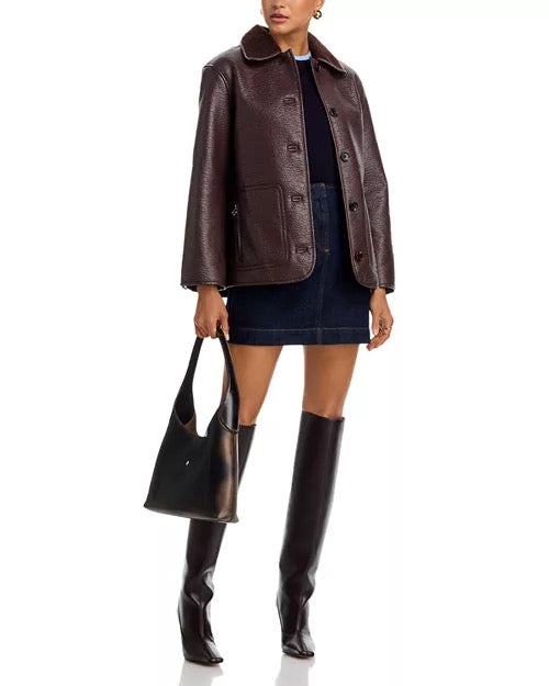Rails - Luis Faux Leather Jacket / Walnut