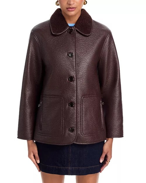 Rails - Luis Faux Leather Jacket / Walnut