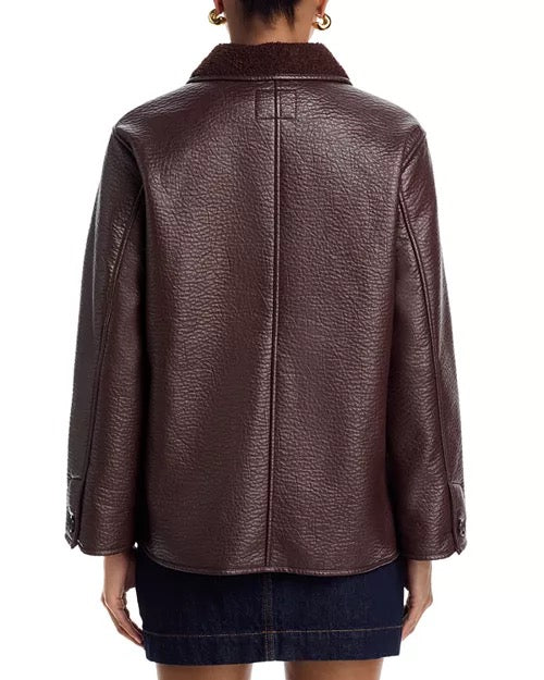 Rails - Luis Faux Leather Jacket / Walnut