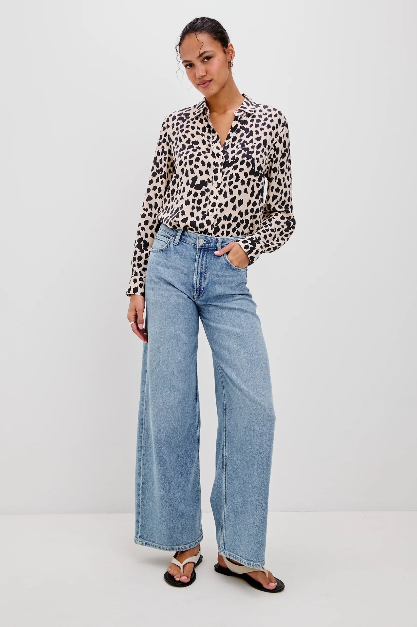 Rails - Josephine Shirt / Taupe Spotted