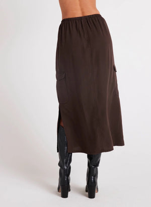 Bella Dahl - Cargo Midi Skirt / Chestnut Brown