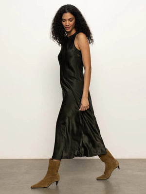 Sanctuary - Everyday Satin Dress / Black Olive