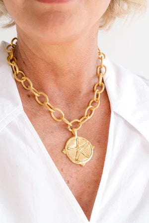 Susan Shaw - Handcast Gold Starfish on Chain
