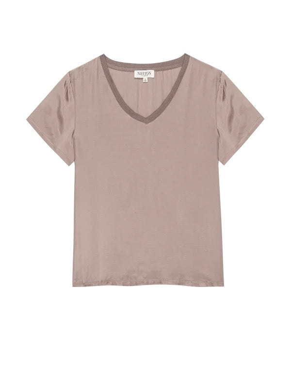 Nation - June V-neck / Mushroom