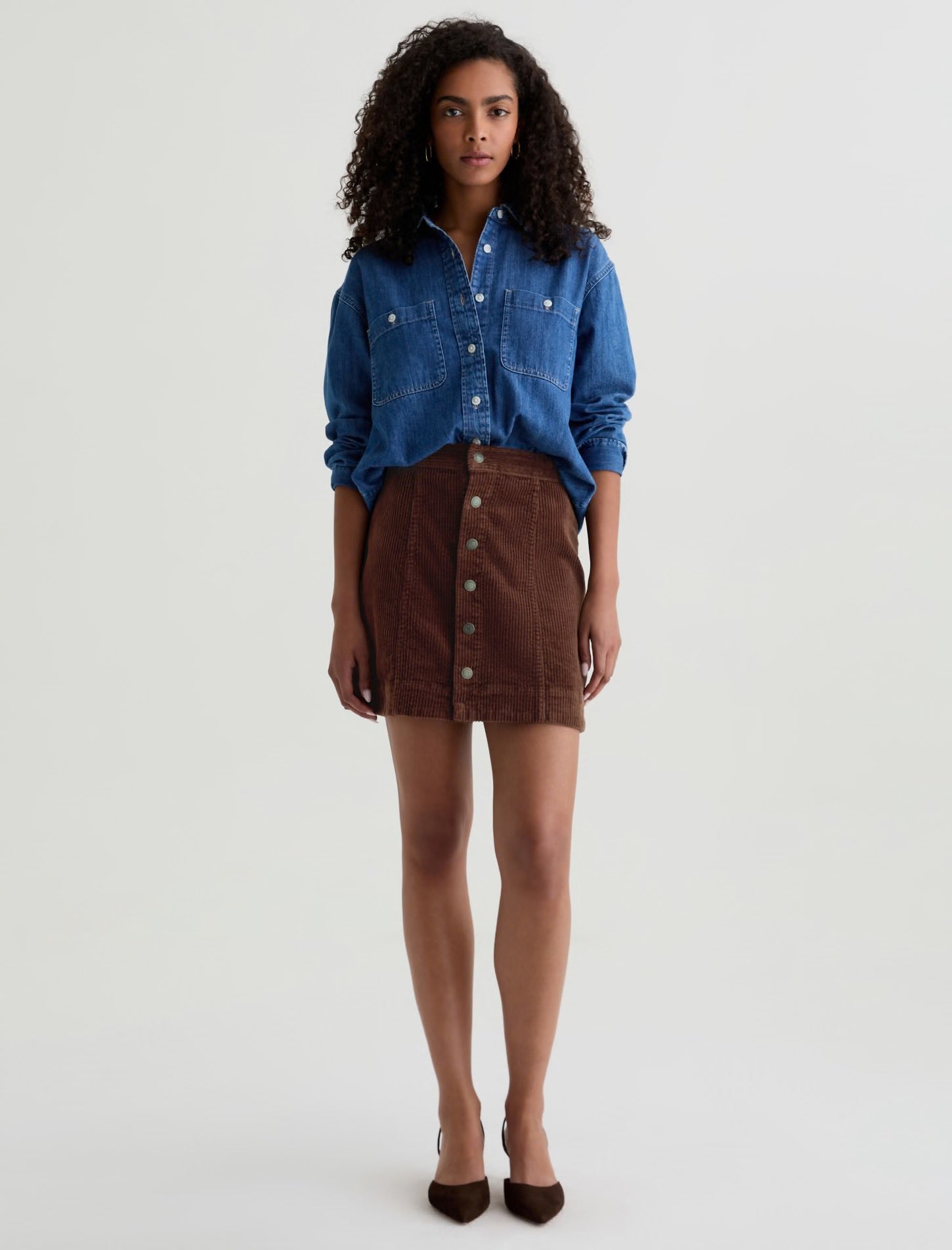 AG - Evie Corduroy Skirt / Coffee Bean