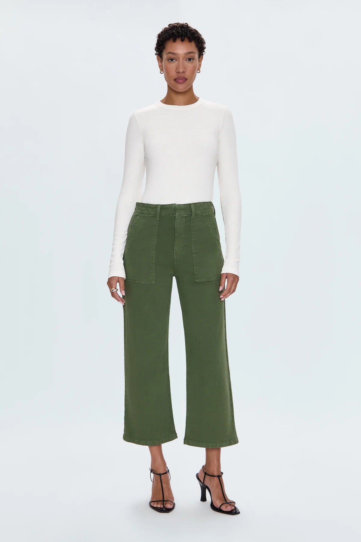 Pistola - Sophia Wide Leg Utility Pant / Basil