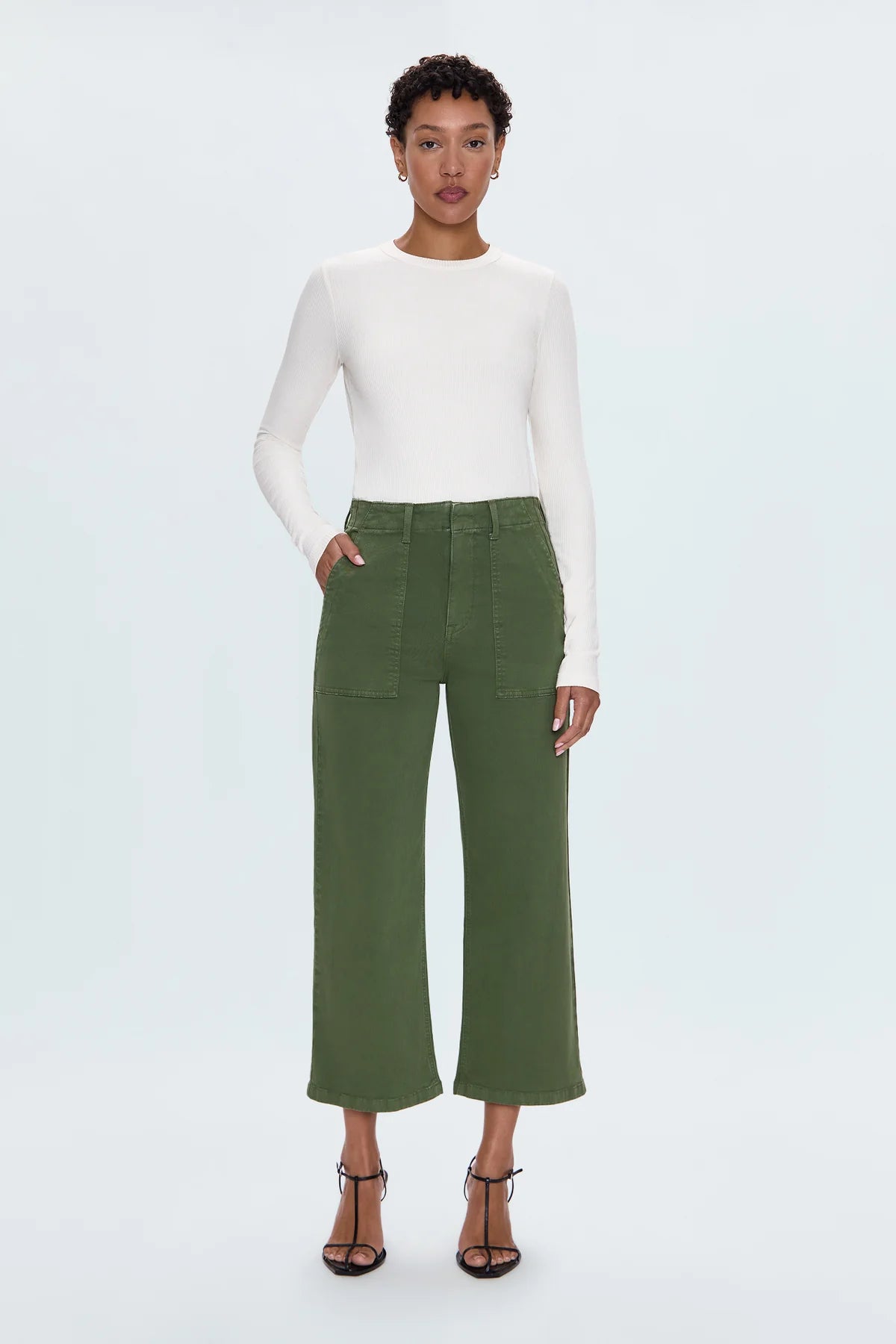 Pistola - Sophia Wide Leg Utility Pant / Basil