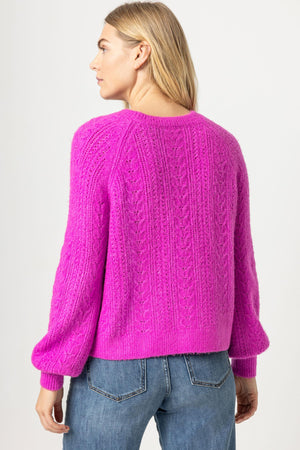 Lilla P - Novelty Stitch Pullover Sweater / Violet