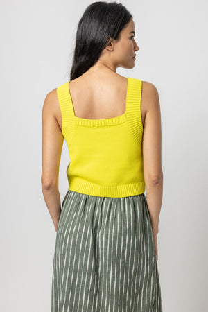 Lilla P - Sweater Tank / Lemon Lime / FINAL SALE