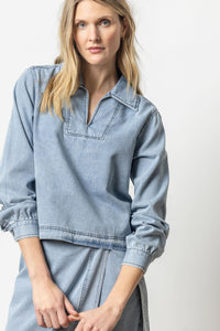 Lilla P - Denim Collared Shirt / Light Wash