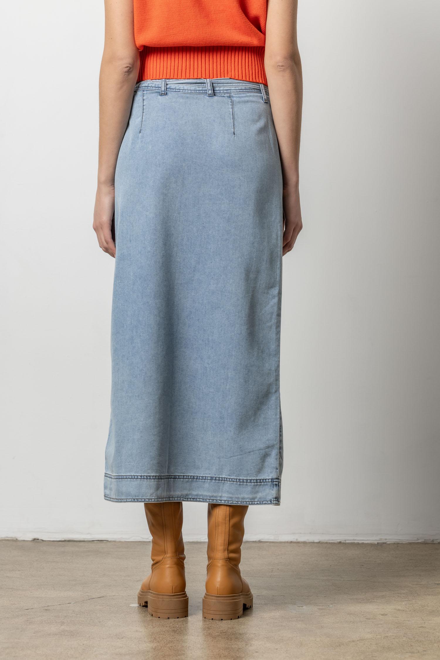 Lilla P - Denim Wrap Skirt / Light Wash