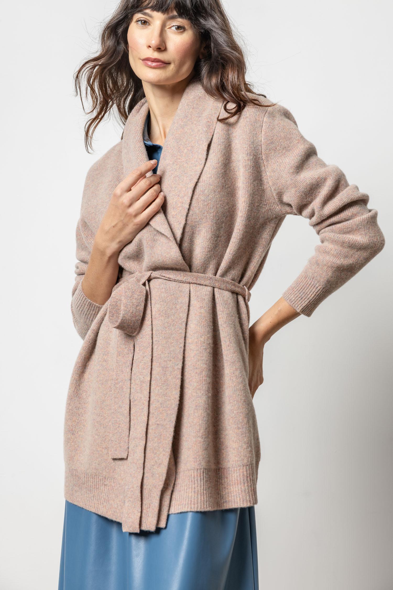 Lilla P - Felted Sweater Cardi Coat / Rose Quartz