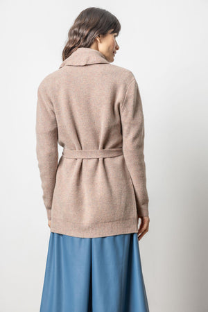 Lilla P - Felted Sweater Cardi Coat / Rose Quartz