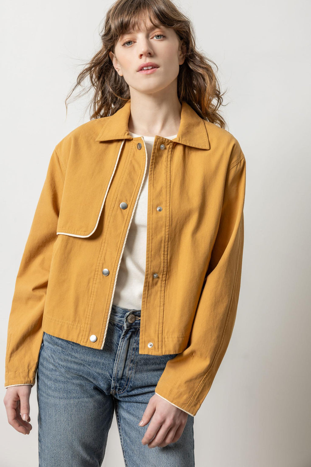 Lilla P - Contrast Trim Jacket/Tumeric