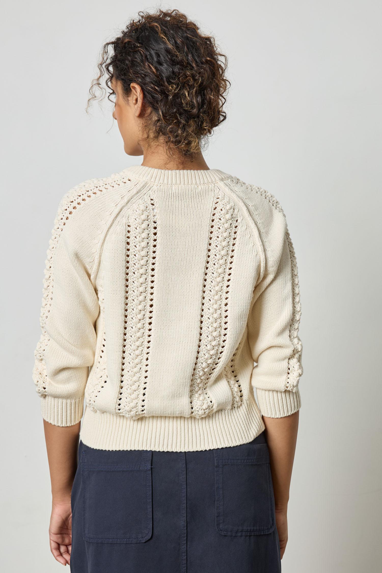 Lilla P - 3/4 Sleeve Raglan Cardigan / Sand