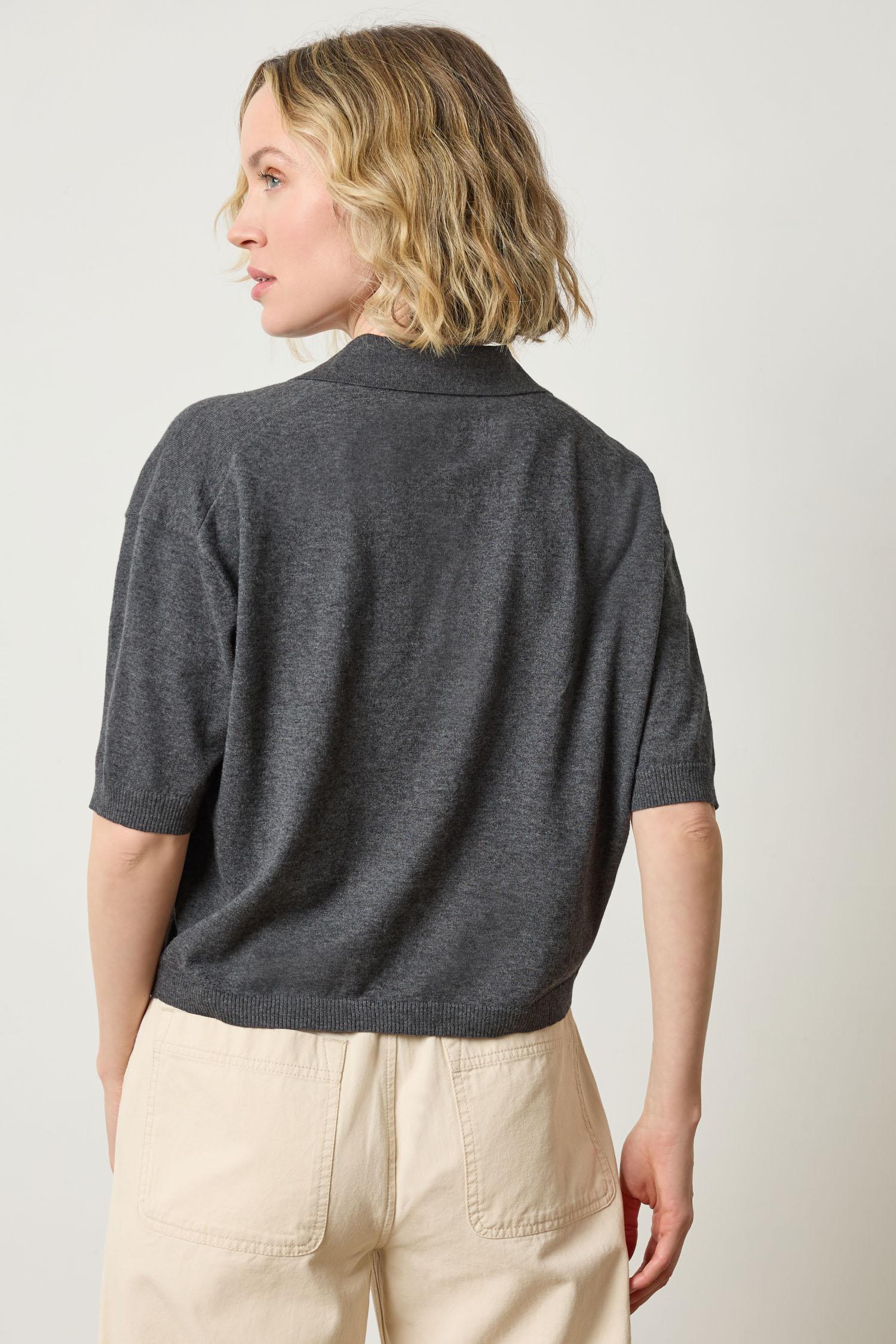 Lilla P - Drop Shoulder Polo Neck Sweater