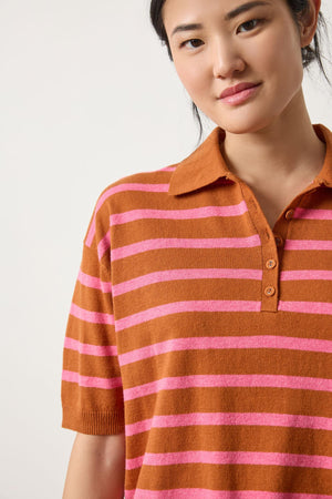 Lilla P - Drop Shoulder Polo Neck Sweater
