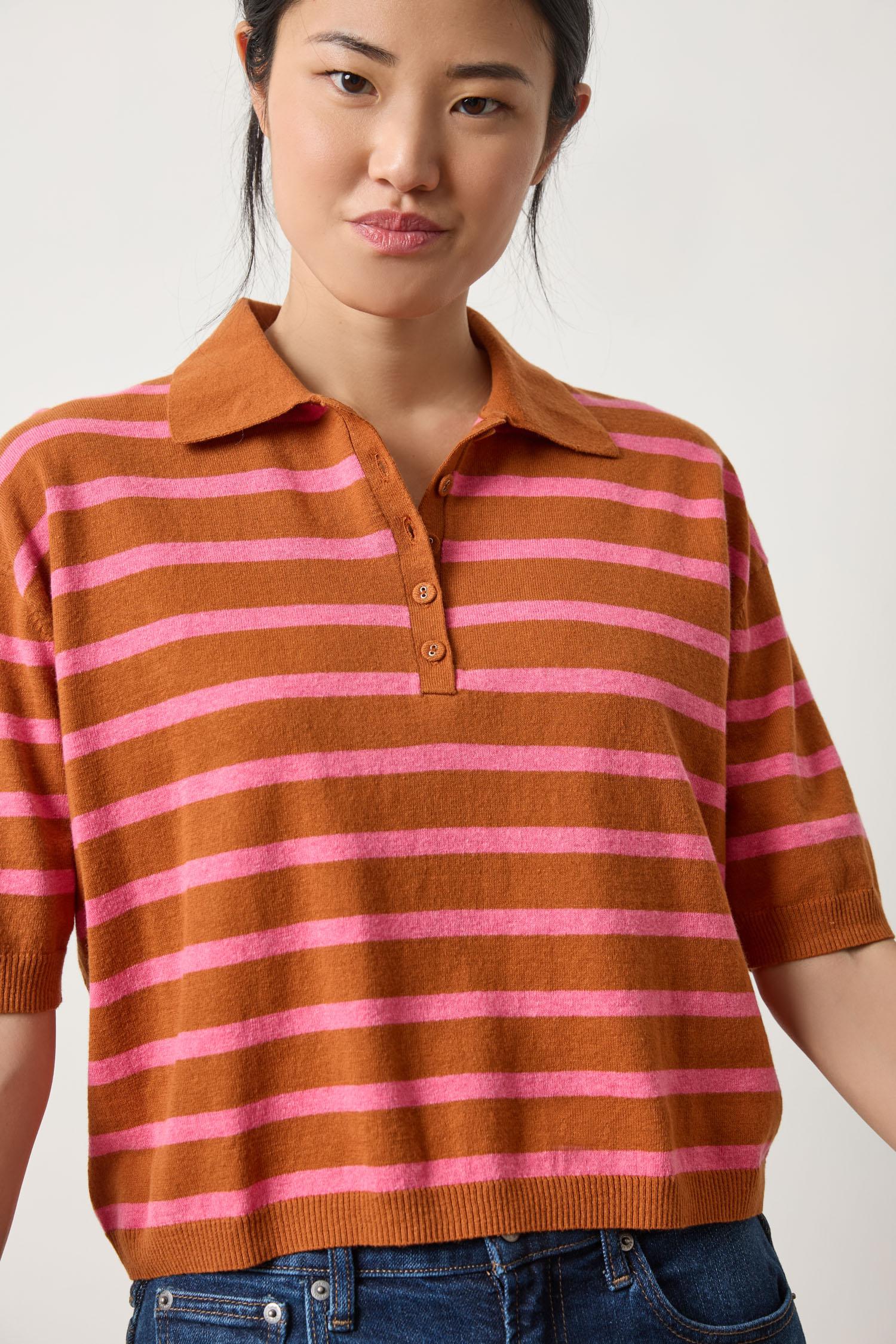 Lilla P - Drop Shoulder Polo Neck Sweater